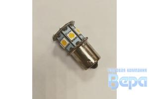 Лампа диод Т25-06 (BA15s - 1-контакт.) 13SMDх5050 WHITE 2-х этаж. (повортники, стопы)
