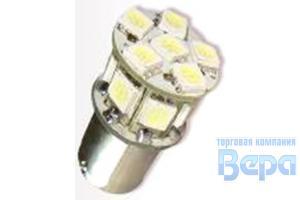 Лампа диод Т25-06 (BA15s - 1-контакт.) 13SMDх5630 WHITE "яркое свечение" (повортники, стопы)
