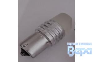 Лампа диод Т25 (BA15s - 1-контакт.)  9SMDх3030 WHIITE (матов. усеченная линза)