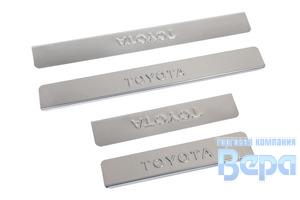 Накладка на пороги (к-т 4 шт.) нерж.сталь TOYOTA Corolla (2013->)