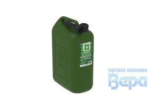 Канистра для ГСМ (25л) пластиковая (Зелёная) PROFI с гибким носиком