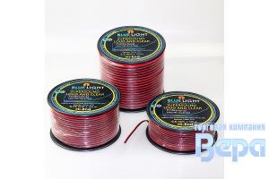 Кабель акустический BLUE LIGHT (2 x 2.50мм.кв) в бухтах 100м красно-черный