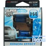 Лампа H 4 (P43t-38)  60/55W 12V + 30% Super White  XENON EFFECT (компл/2шт)
