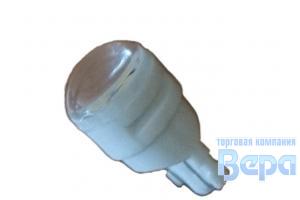 Лампа диод Т10 (W5W) б/цок. 3SMDх2835 WHITE (керамика, прозрачн. D1-линза)