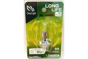 Лампа H 1 (P14,5s), 55W 12V + 50% LongLife (блистер/1шт).Разработано в Германии.