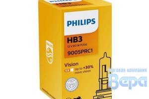Лампа HB3 (9005) P20d 60W 12V+ 30% PREMIUM