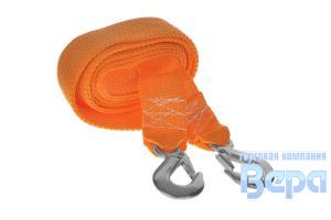 Трос буксировочный  7,0т с Лента с крюками/2шт. 5,0м (в пакете)