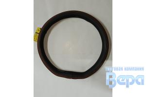 Оплeтка "М" (38 см) Эко-кожа снизу прямая на Китайские авто (черный/оранжевая вставка)