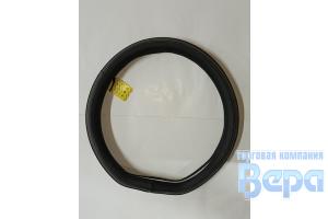 Оплeтка "М" (38 см) Эко-кожа снизу прямая на Китайские авто (черный/серая вставка)