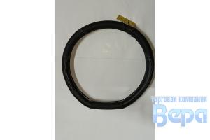 Оплeтка "М" (38 см) Эко-кожа снизу прямая на Китайские авто (черный/бежевая строчка)