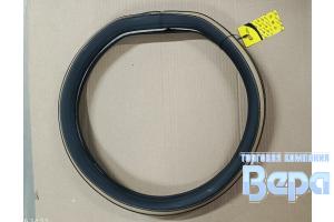 Оплeтка "М" (38 см) Эко-кожа снизу прямая на Китайские авто (черный/бежевая втавка)