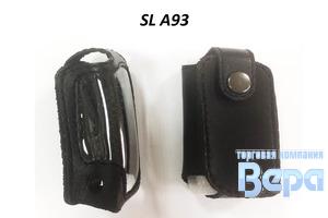 Чехол для брелока SL A93/A63/A66/A96 кобура на подложке с кнопкой,кожа черная
