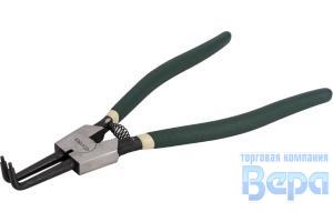 Съемник внешних стопорных колец (щипцы изогнутые) 330мм на блистере ROCKFORCE