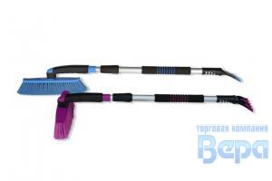 Щетка зимняя со скребком  распуш.щетина - телескоп (95-134,5см) поворотная голова