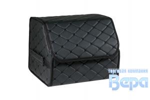 Органайзер в багажник-КЕЙС (33х30х30см) Черный экокожа стеганная