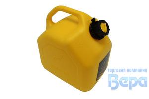 Канистра для ГСМ (10л) пластиковая (Жёлтая) KESSLER с защитной крышкой