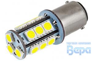 Лампа диод Т25-06 (BAY15d - 2-контакт.) 18SMDх5050 WHITE (повортники, стопы)