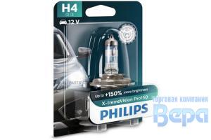 Лампа H 4 (P43t-38)  60/55W 12V +150% X-TREME VISION Pro150 (блистер)