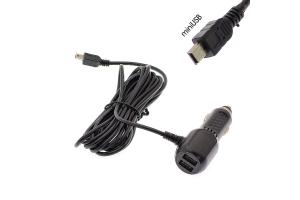 Зар.уст-во для в/регистр.,навигаторов и др. miniUSB+2USB 12/24V, длина 3,5м. TDS