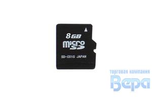 Карта памяти MicroSD  8Gb Class 10 Samsung (без адаптера) для FM-модулятора и видеорегистратора