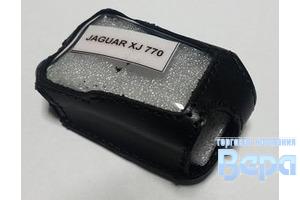 Чехол для брелока JAGUAR XJ-777/770 кобура на подложке с кнопкой,кожа черная