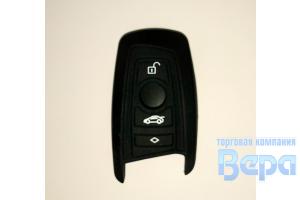 Чехол для смарт-ключа BMW 3 кнопки (5,7 серия  Х3/Х5/Х6) силиконовый черный