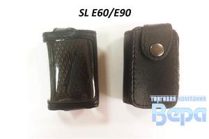 Чехол для брелока SL E60/E90/E61/E91/E93/E63/E65/E95 кобура на подложке с кнопкой,кожа черная