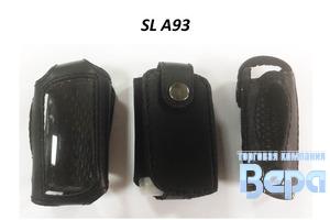 Чехол для брелока SL A93/A63/A66/A96 кобура-классика на подложке с кнопкой,кожа черная