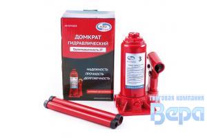 Домкрат бутылочный гидравлический  3т в коробке (160-250мм) красный PREMIUM