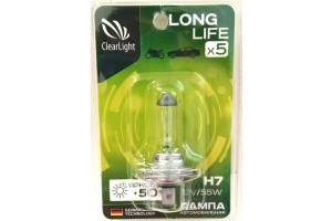 Лампа H 7 (PX26d)  55W 12V + 50% LongLife (блистер/1шт).Разработано в Германии.
