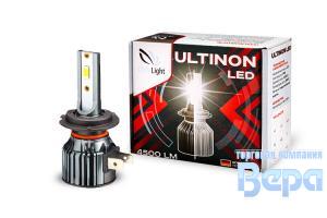 Лампа диод H 4 COB Ultinon 12V 4500lm 5000K, радиатор охлаждения