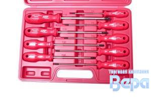 Набор отверток  9пр.TORX (TS8/9/10Hx100мм, TS15/20/25x125 мм, TS27/30/40x150 мм)