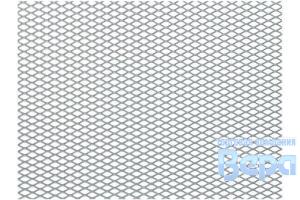 Решетка радиатора CЕТКА декор.(100х20см),ячейки (10х5.5мм) Серебро/алюминий/