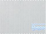Решетка радиатора CЕТКА декор.(100х30см),ячейки (10х5,5мм) Серебро/алюминий/