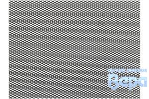 Решетка радиатора CЕТКА декор.(100х40см),ячейки ( 6х3,5мм) Черная/алюминий/