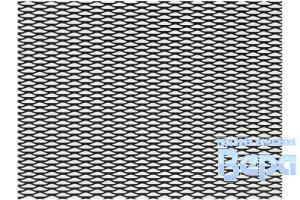 Решетка радиатора CЕТКА декор.(100х40см),ячейки (15х4,5мм) Черная/алюминий/