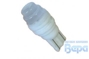 Лампа диод Т10 (W5W) б/цок. 3SMDх2835 WHITE (керамика, матов. F-линза)