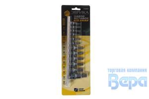 Набор вставок (бит) 12пр. TORX 1/4" 3/8" 1/2" T10-T60 ЭВРИКА