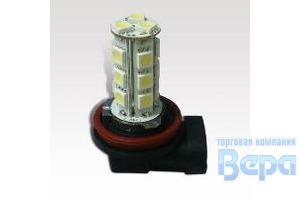 Лампа диод H11   18SMDx 5050 WHITE 12V (фарная)
