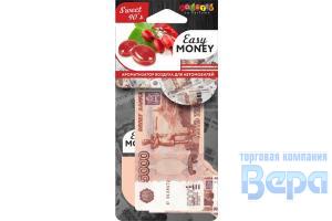 Ароматизатор-подвеска бумажный 'БАНКНОТА '5000 РУБ' Easy Money (Sweet 90's)