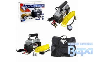 Компрессор 2-х цилиндр NOVA BRIGHT 85L (85л/мин; 150PCSI) 12В металл. корпус  в сумке
