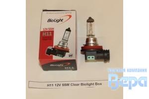 Лампа H11 (PGJ19-2) 55W 12V Clear Biolight Box