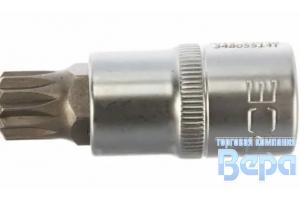 Насадка 1/2"DR сплайн М14x55mm (с отверстием)