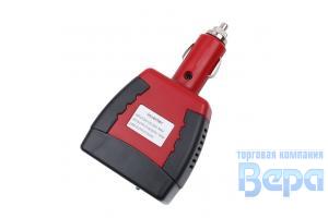 Преобразователь напряжения (инвертер) 80-100W 12V с USB-портом, сила тока 1А